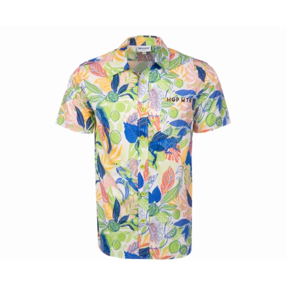 HOPWTR Hawaiian Shirt – Green Multi – Size Large – NWOT – Men's